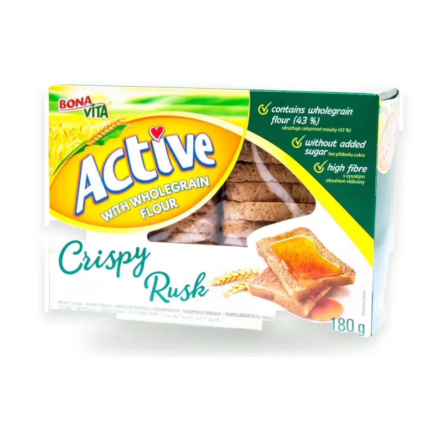 Active Crispy Rusk suchary s celozrnnou moukou 180 g