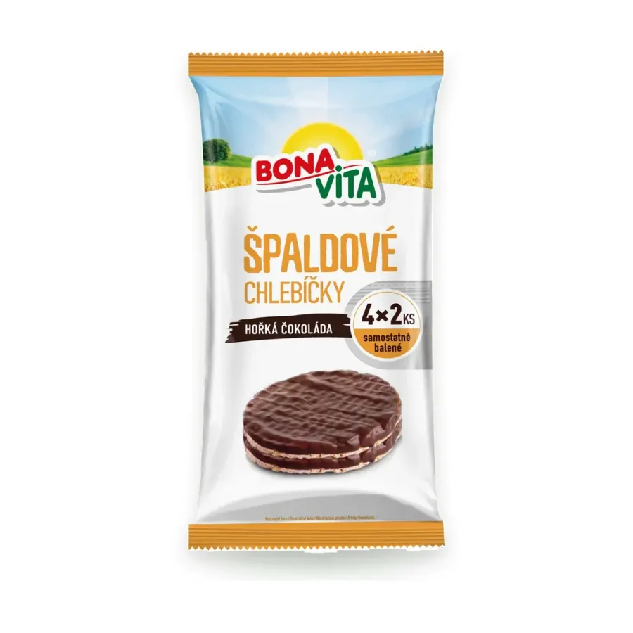 Špaldové chlebíčky s čokoládovou polevou 128 g