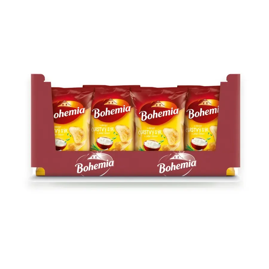 Bohemia Chips sýr a jarní cibulka 130 g