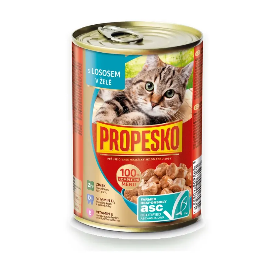 Konzerva pro kočky s lososem 415 g