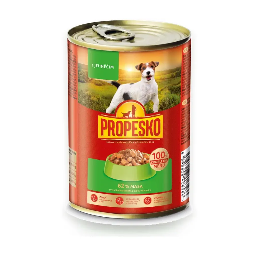 Konzerva pro psy s jehněčím 415 g