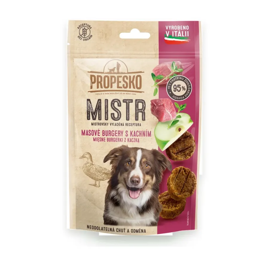 Mistr Burger kachní pamlsek pro psy 60 g