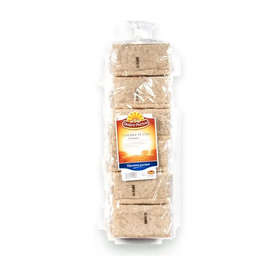 Dobré pečivo Plátky křehké grahamové 6 x 65 g