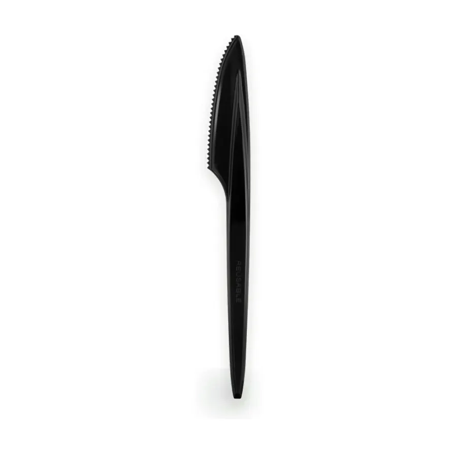 Plastový nůž opakovaně použitelný 17,5 cm černý
