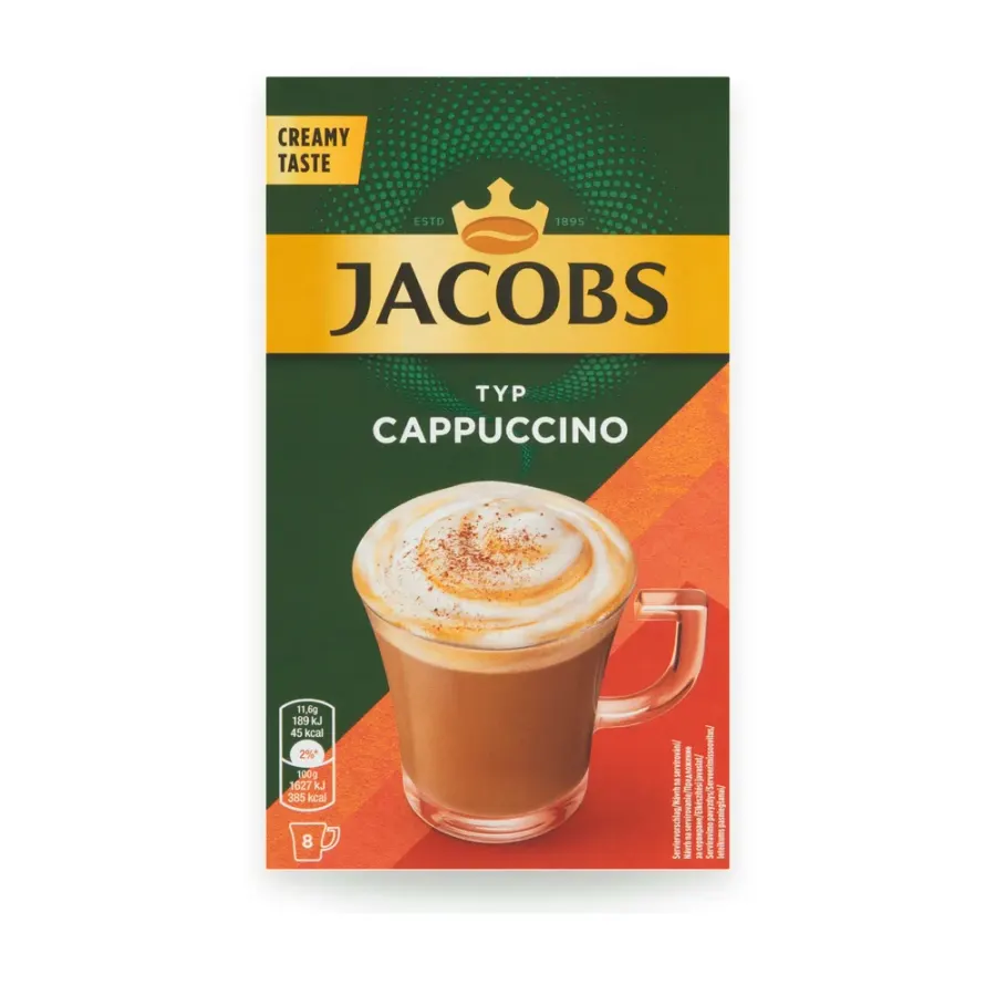 Cappuccino rozpustný kávový nápoj 8 ks 93 g