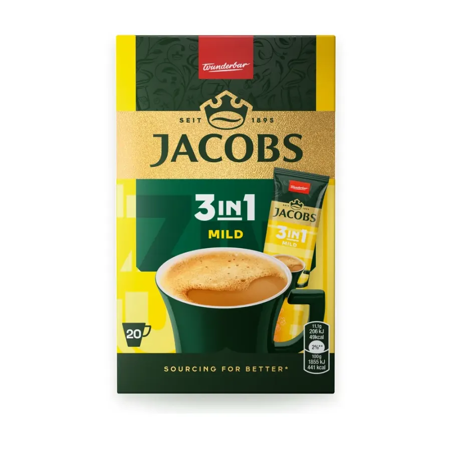 Mild 3v1 instantní káva 20 ks, 222 g
