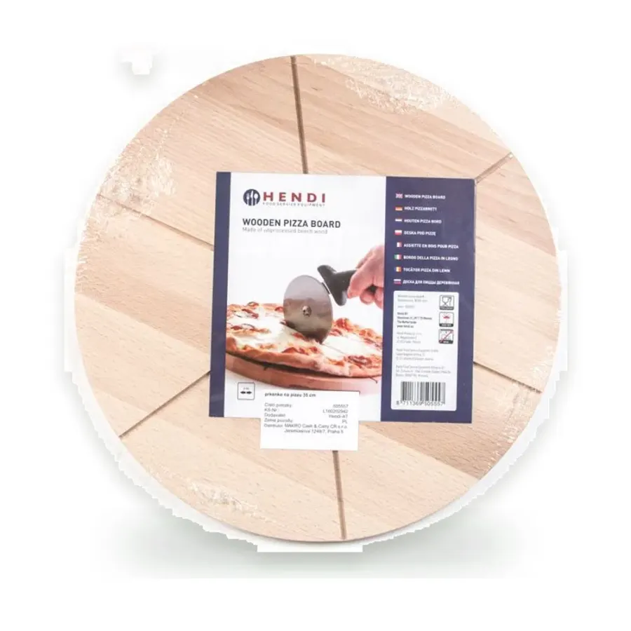 Deska na pizzu s drážkami 35 cm