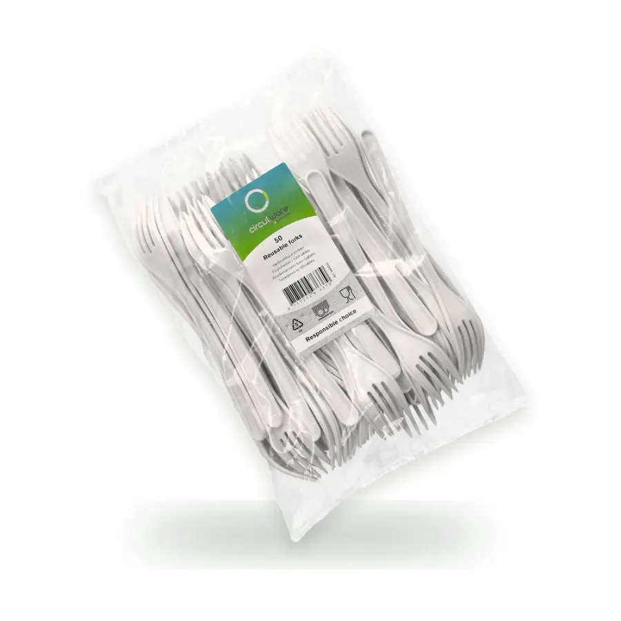 Vidlička BIO-polypropylen 18,5 cm bílá 50 ks