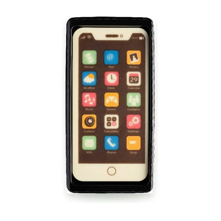 Čokoládový mobilní telefon Smartphone bílý