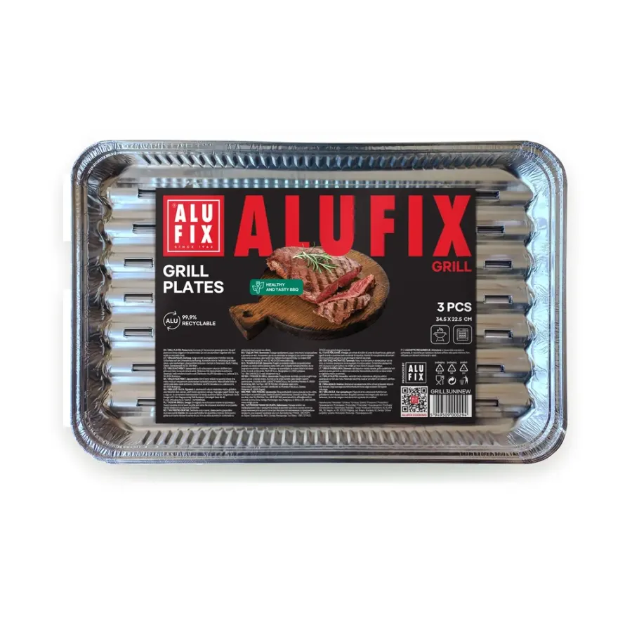 Grilovací tácky hranaté 3 ks