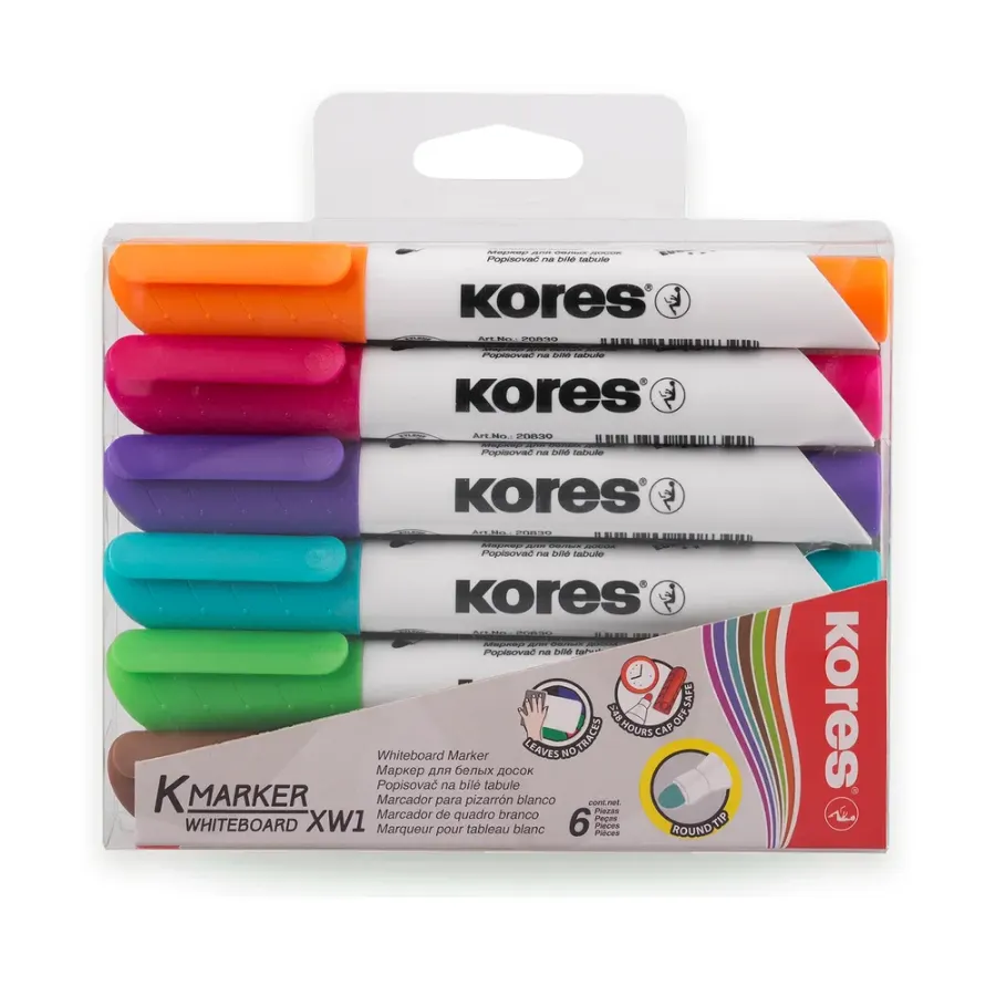 K-M Plus popisovač na tabule mix 6 ks