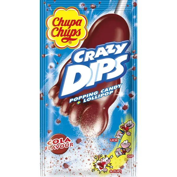 Chupa Chups Crazy Dips Cola lízátko 14 g