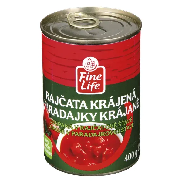 Rajčata loupaná krájená 400 g