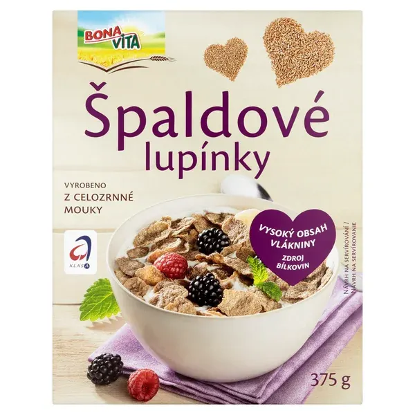 BONAVITA Lupínky špaldové 375 g